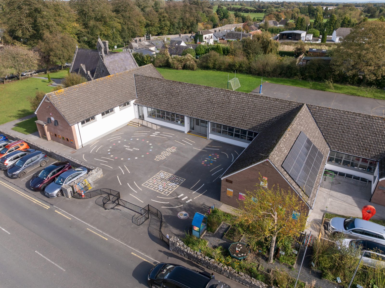 Aerial view of a Dominic O'Connor Ltd education sector project